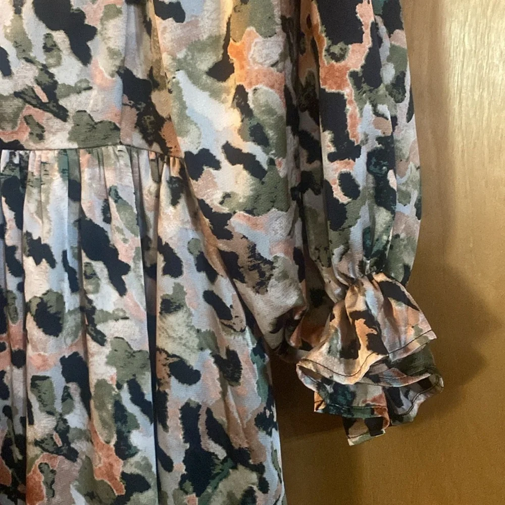 Entro Stylish Multicolor Camouflage Dress; Size XL - Picture 5 of 13